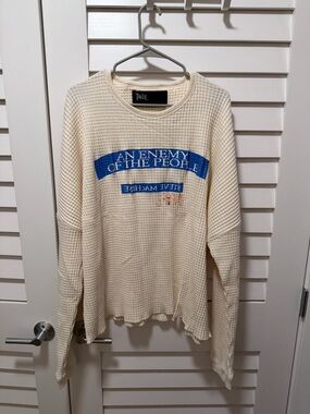Paly Hollywood Cream Waffle Long Sleeve Tee